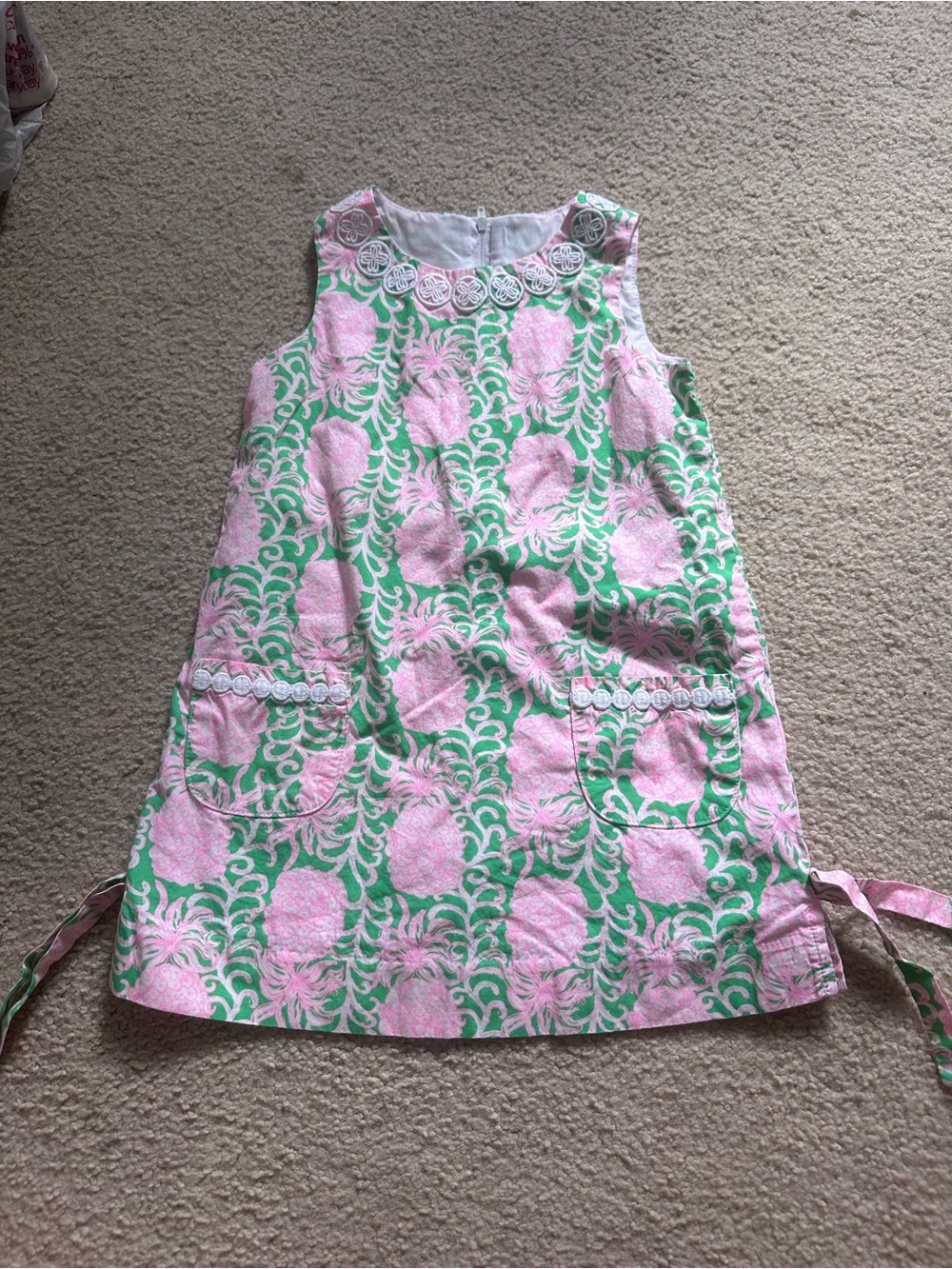 Lilly Pulitzer Pink & Green Pineapple Shift Dress